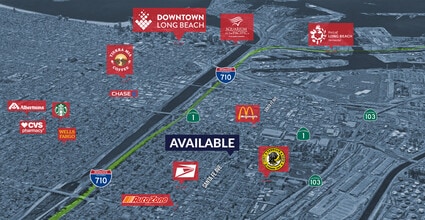 2048-2060 Santa Fe Ave, Long Beach, CA - Aérien Vue de la carte