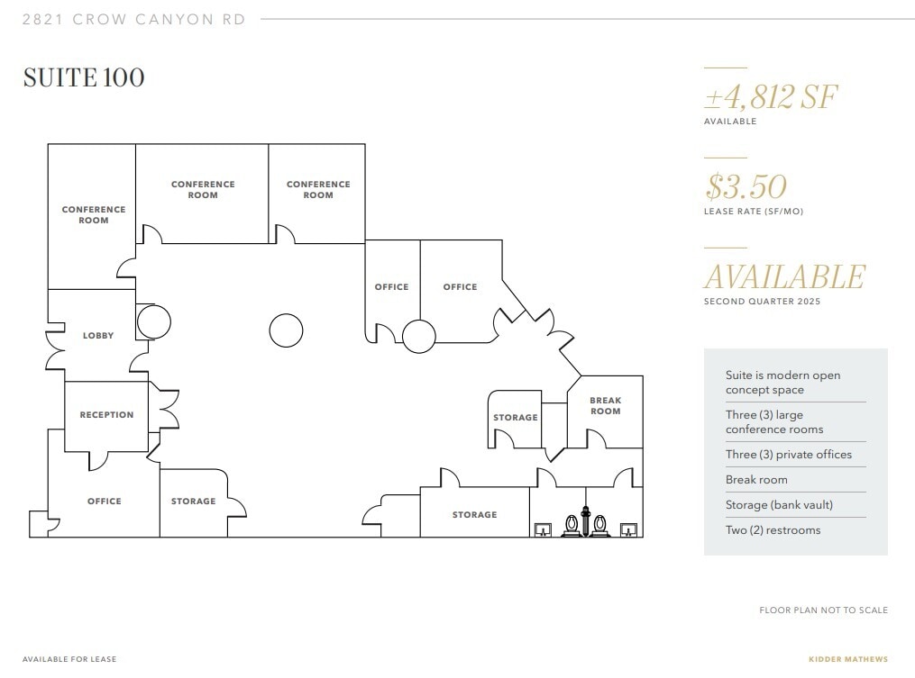 2817 Crow Canyon Rd, San Ramon, CA for lease Floor Plan- Image 1 of 1