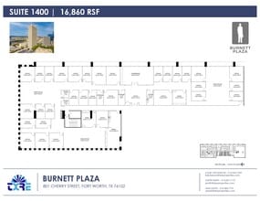 801 Cherry St, Fort Worth, TX à louer Plan d’étage- Image 1 de 1