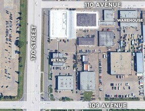 10951 170 St NW, Edmonton, AB for lease Aerial- Image 1 of 2