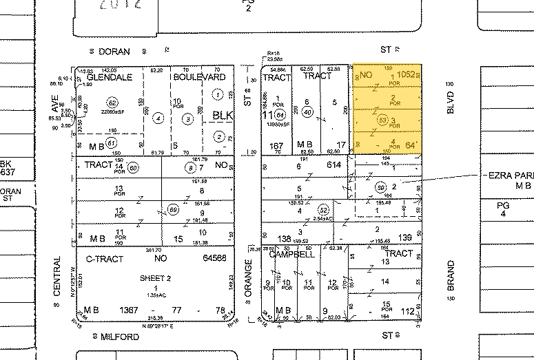 535 N Brand Blvd, Glendale, CA for lease - Plat Map - Image 2 of 30