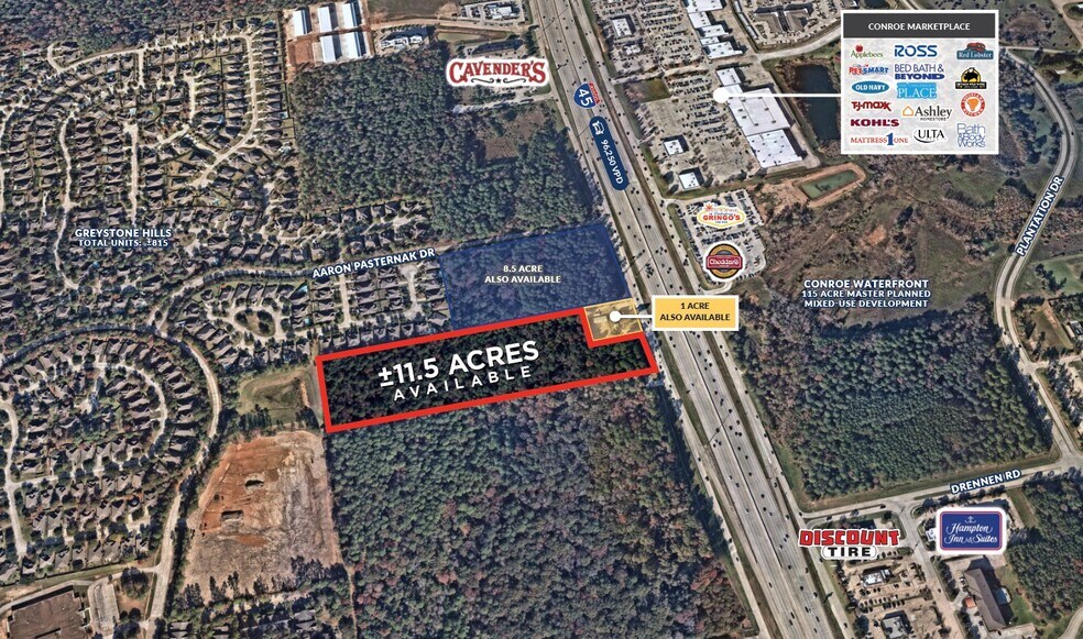 I-45, Conroe, TX for sale - Aerial - Image 1 of 2