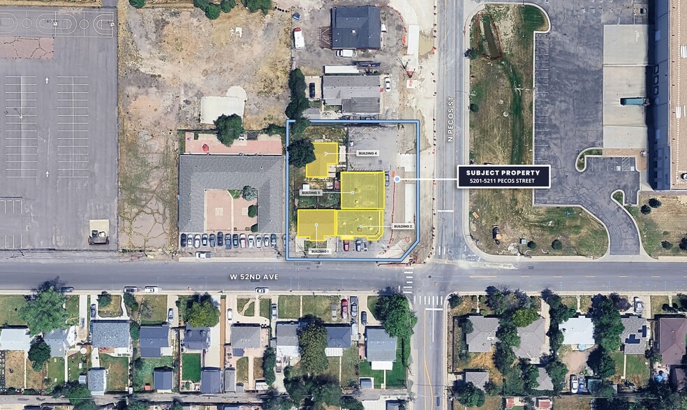 5201-5211 Pecos St portfolio of 4 properties for sale on LoopNet.ca - Aerial - Image 1 of 13