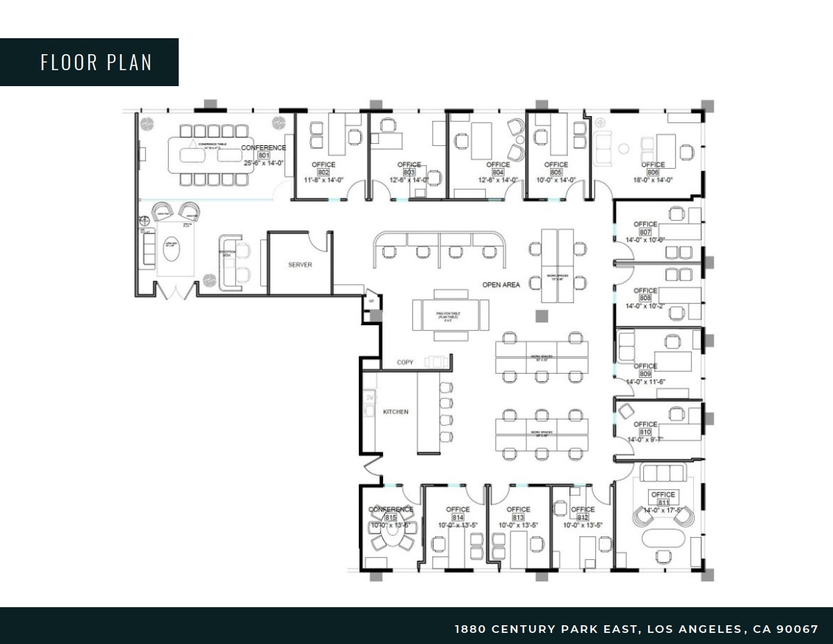 1880 Century Park E, Los Angeles, CA for lease Floor Plan- Image 1 of 22