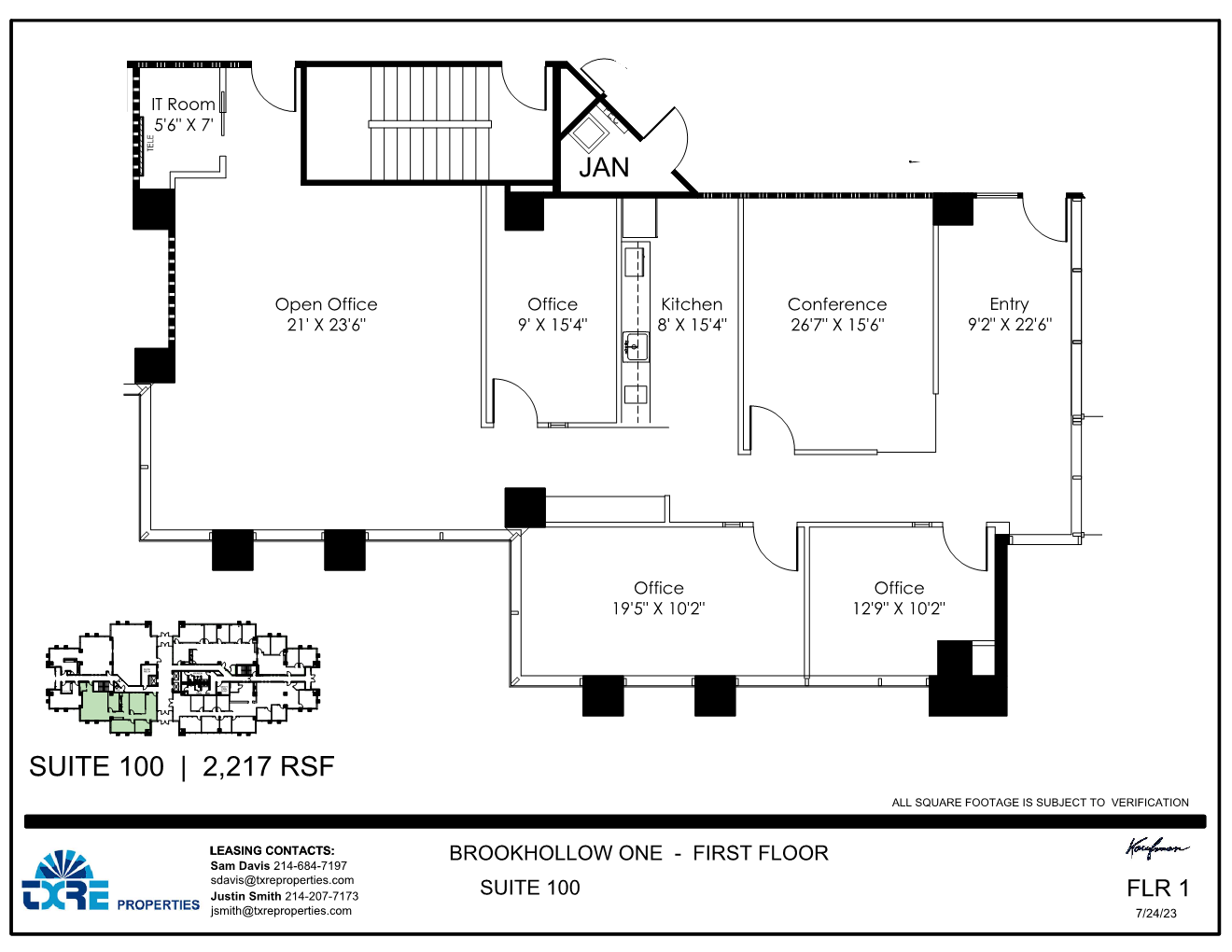 2301 E Lamar Blvd, Arlington, TX for lease Floor Plan- Image 1 of 2