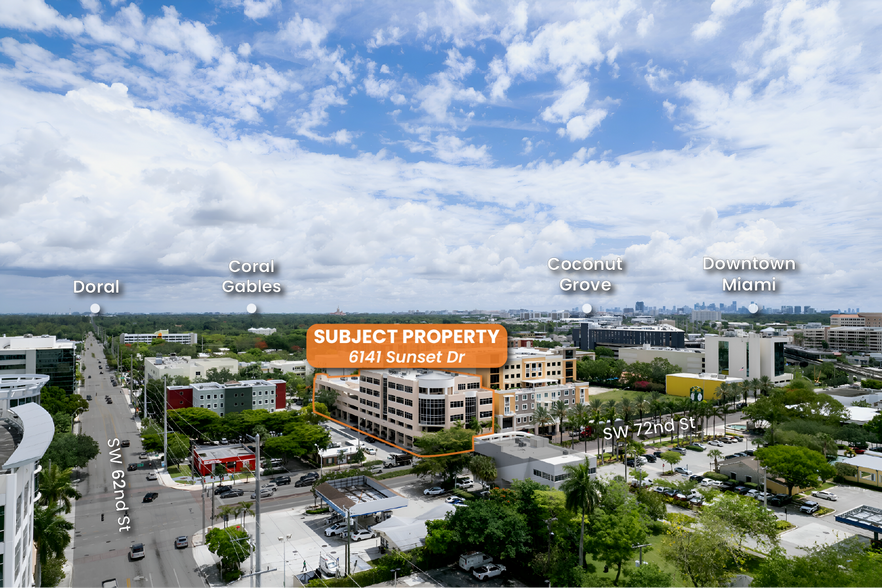 6141 Sunset Dr, South Miami, FL à vendre - Aérien - Image 2 de 5