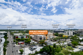 6141 Sunset Dr, South Miami, FL - Aerial  map view - Image1