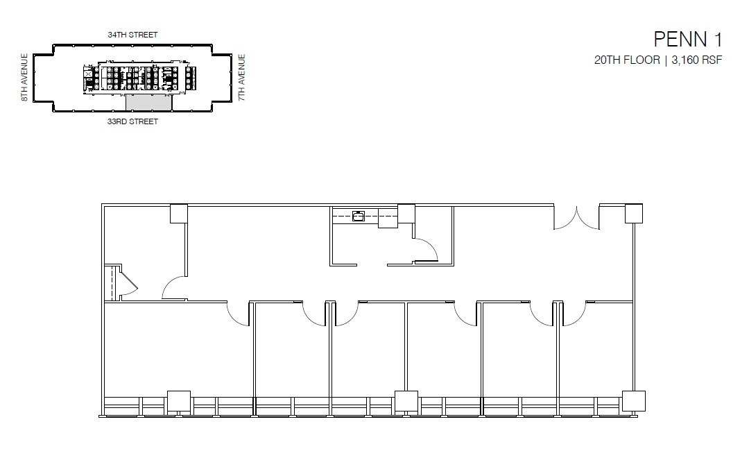 PENN 1, New York, NY à louer Plan d’étage- Image 1 de 2