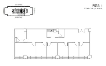 PENN 1, New York, NY à louer Plan d’étage- Image 1 de 2