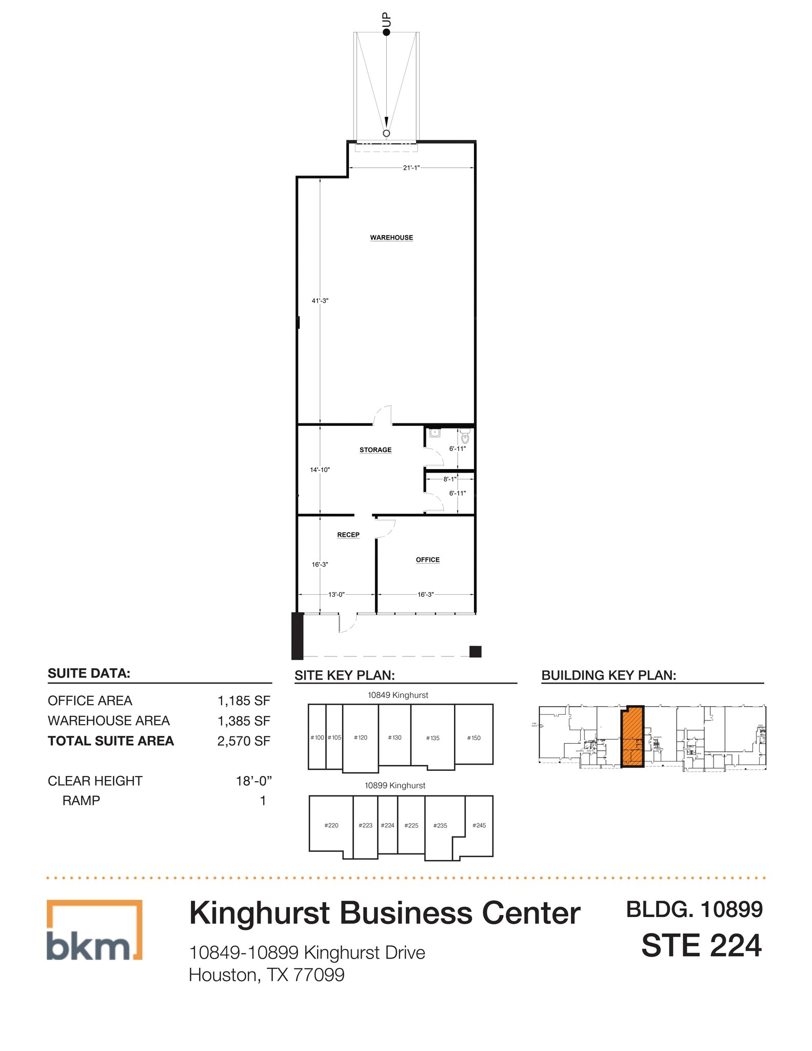 10849 Kinghurst Dr, Houston, TX à louer Plan de site- Image 1 de 1