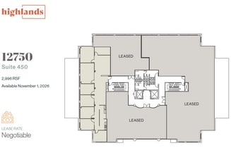12750 High Bluff Dr, San Diego, CA à louer Plan d’étage- Image 1 de 1