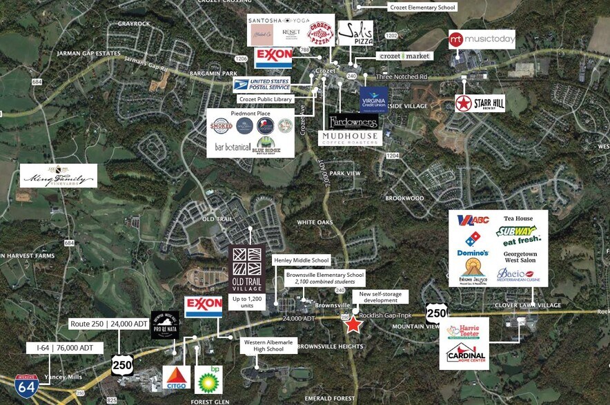 Rt 250, Charlottesville, VA à vendre - Aérien - Image 1 de 2
