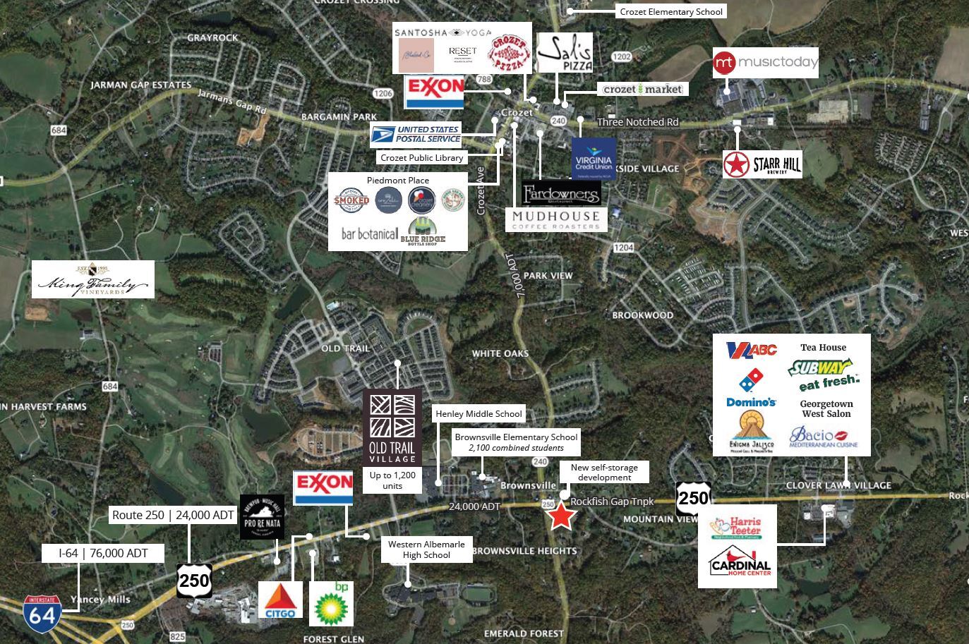 Rt 250, Charlottesville, VA à vendre Aérien- Image 1 de 3