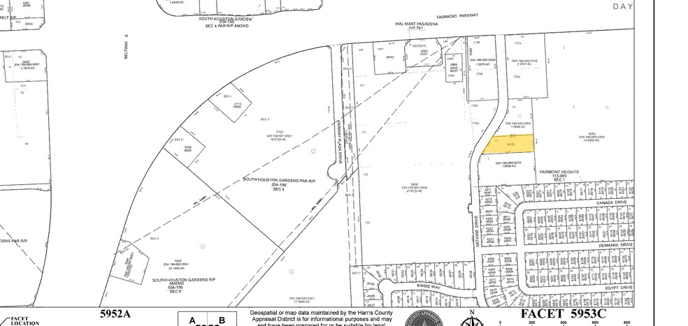 Nations Dr & Fairmont Pky, Pasadena, TX à vendre - Plan cadastral - Image 2 de 2