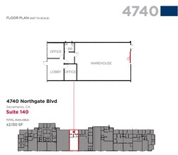 4700 Northgate Blvd, Sacramento, CA à louer Plan d’étage- Image 1 de 1