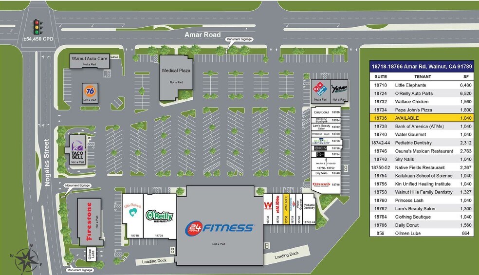 18732-18744 Amar Rd, Walnut, CA for lease - Building Photo - Image 3 of 7