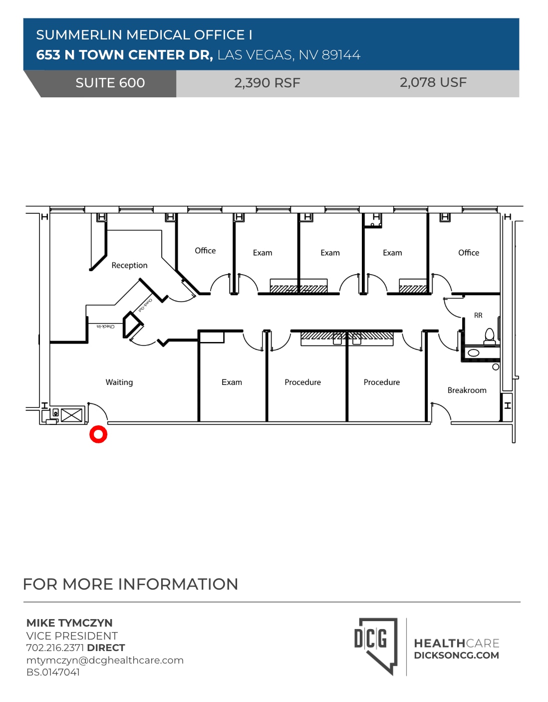 653 N Town Center Dr, Las Vegas, NV à louer Plan d’étage- Image 1 de 1