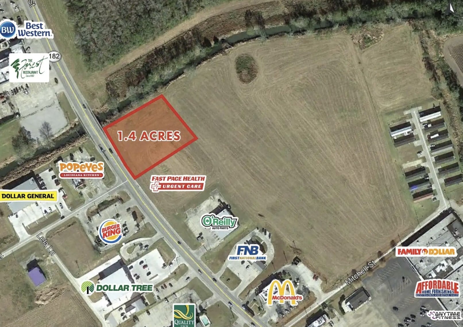 1910 Main Street-1.40 Acres, Franklin, LA for sale Primary Photo- Image 1 of 3
