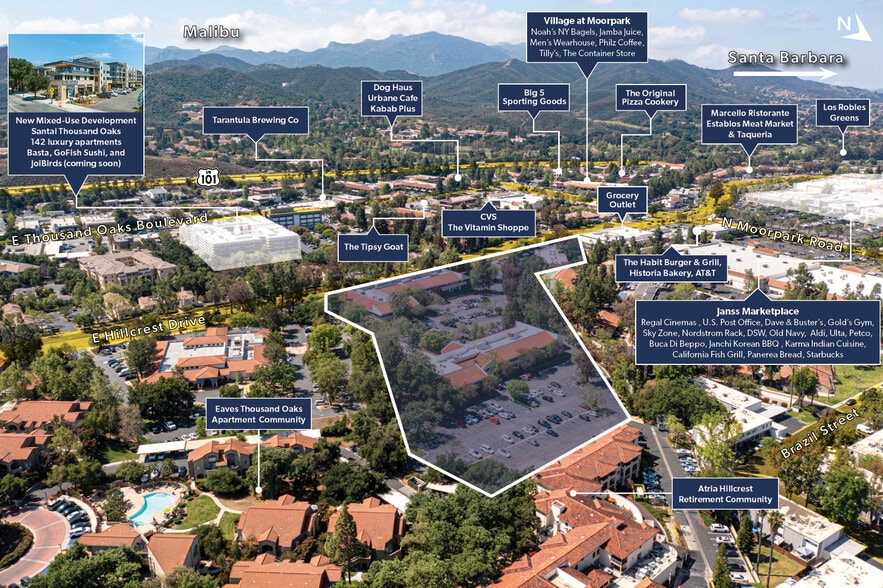 195 E Hillcrest Dr, Thousand Oaks, CA for sale - Aerial - Image 1 of 10