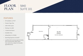5860 El Camino Real, Carlsbad, CA for lease Floor Plan- Image 1 of 3