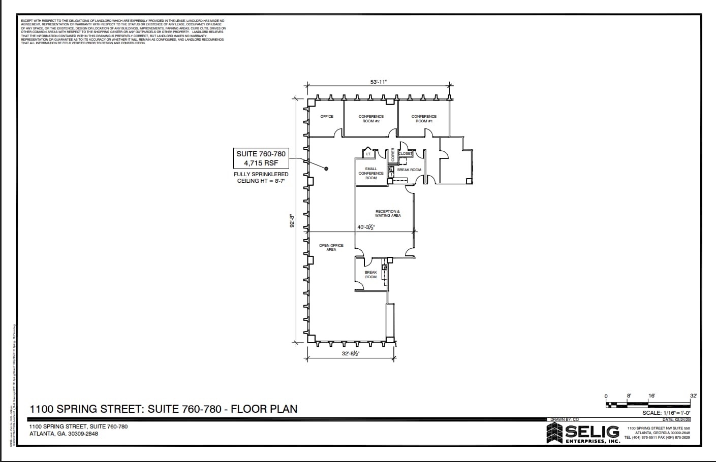 1100 Spring St NW, Atlanta, GA à louer Plan d’étage- Image 1 de 1
