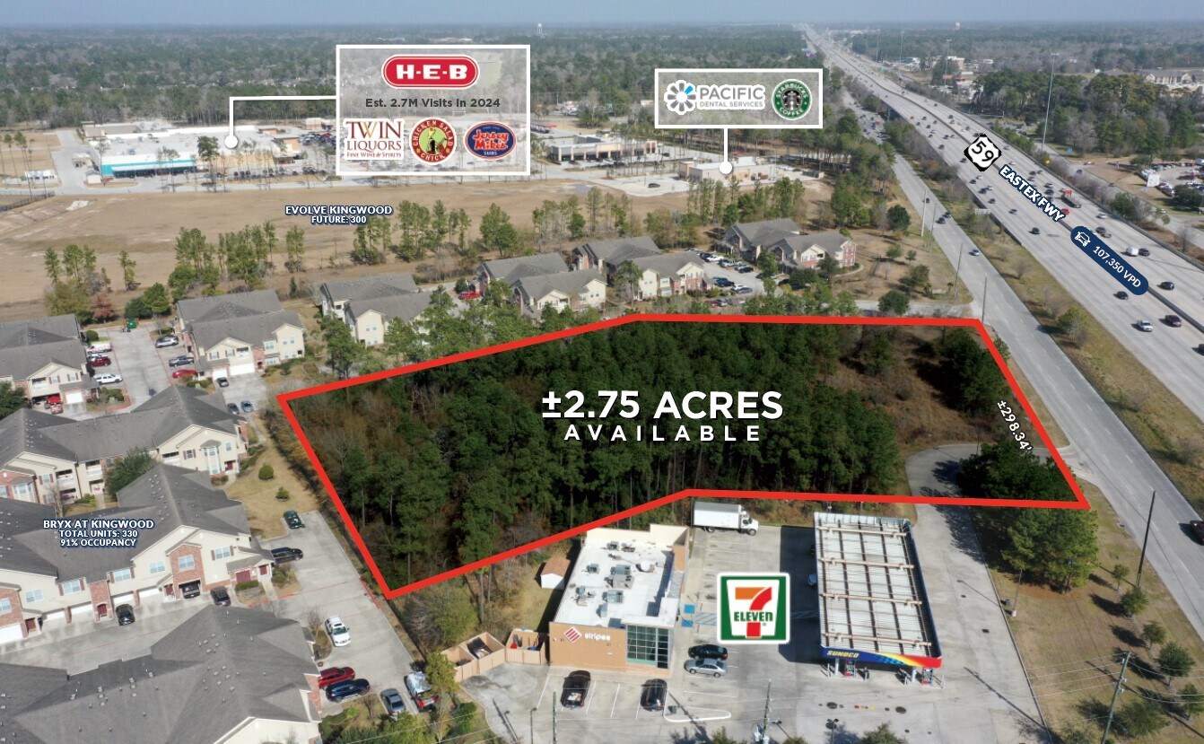 24051 Eastex Freeway, Kingwood, TX for sale Aerial- Image 1 of 7