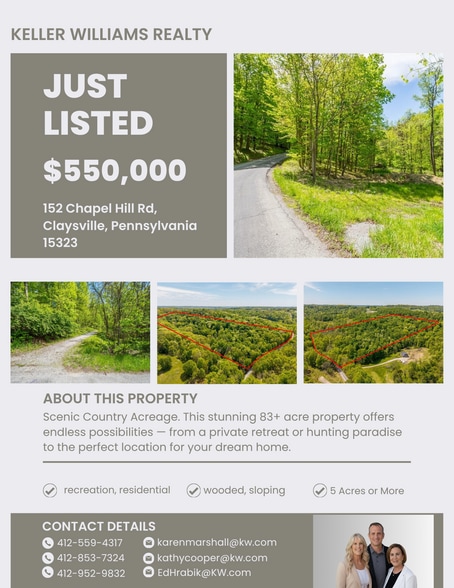 152 Chapel Hill Rd, Claysville, PA for sale - Building Photo - Image 2 of 7