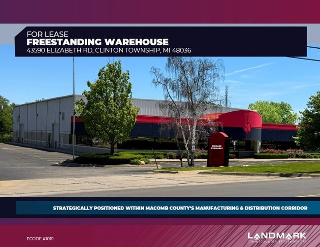 Plus de détails pour 43590 Elizabeth Rd, Clinton Township, MI - Industriel à louer
