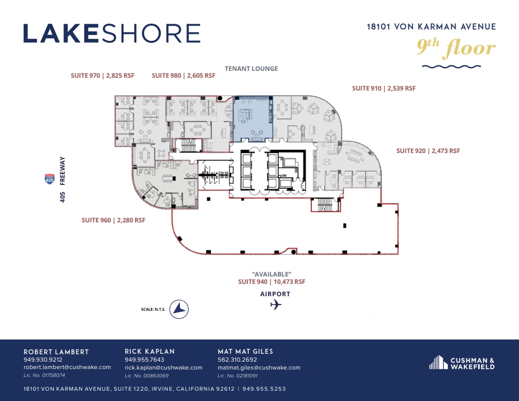 18101 Von Karman Ave, Irvine, CA à louer Plan d’étage- Image 1 de 1