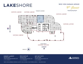 18101 Von Karman Ave, Irvine, CA à louer Plan d’étage- Image 1 de 1