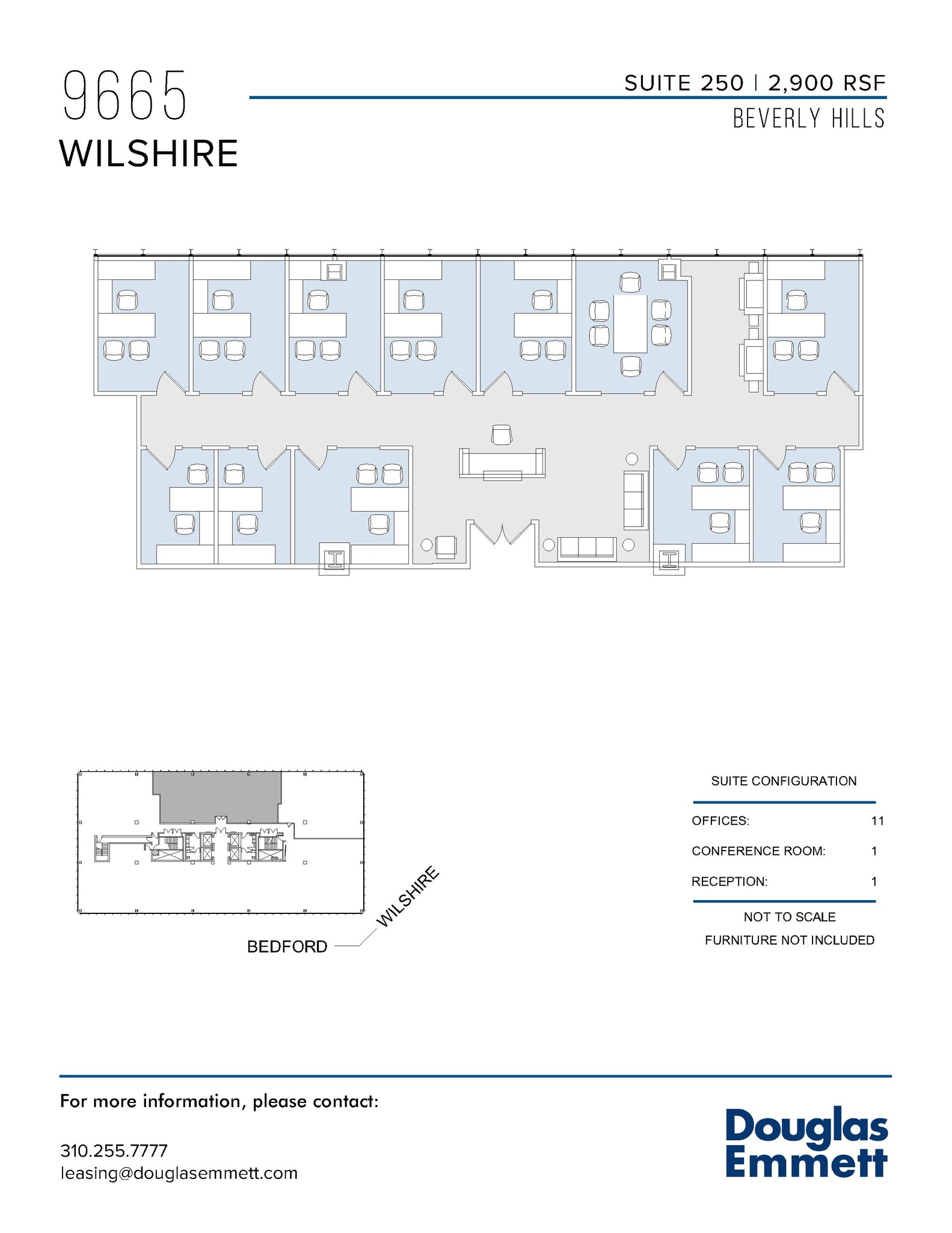 9665 Wilshire Blvd, Beverly Hills, CA à louer Plan d’étage- Image 1 de 2