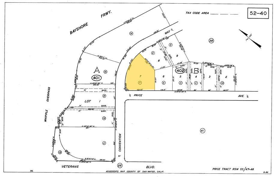 303 Convention Way, Redwood City, CA for lease - Plat Map - Image 3 of 3