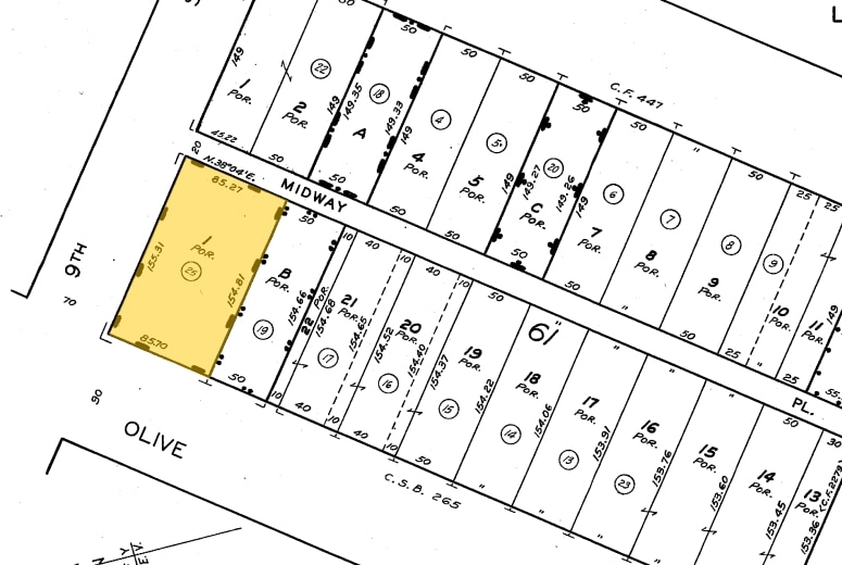 318-320 W 9th St, Los Angeles, CA for lease - Plat Map - Image 2 of 7