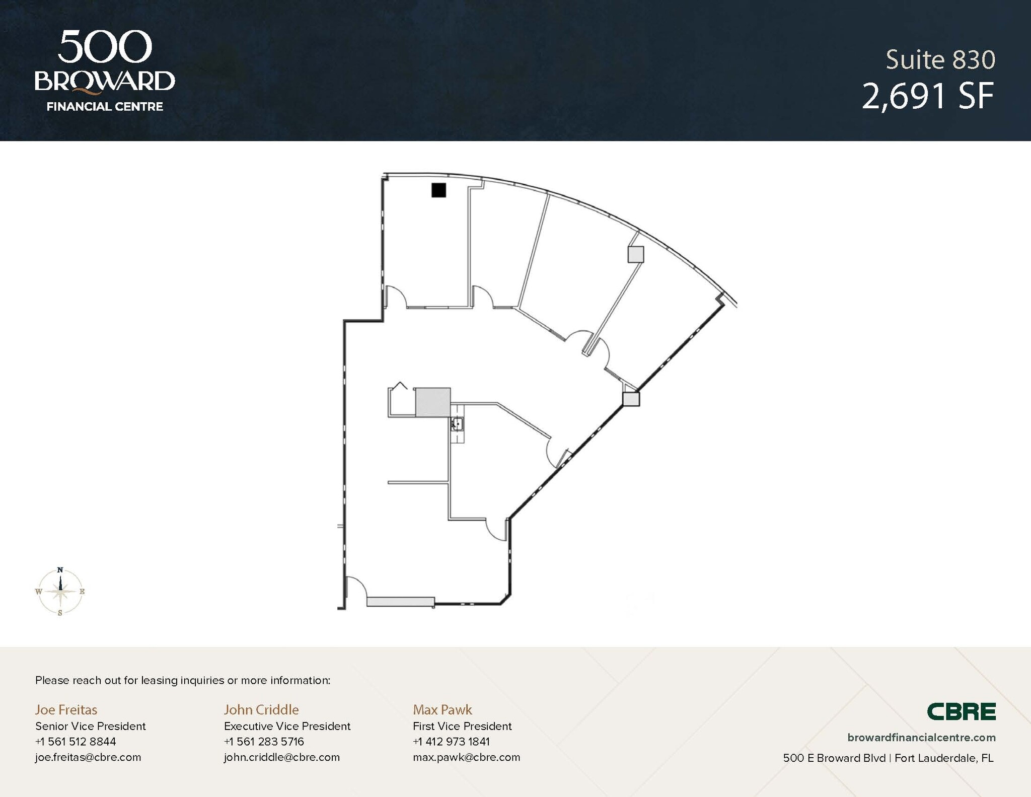 500 E Broward Blvd, Fort Lauderdale, FL à louer Photo intérieure- Image 1 de 1