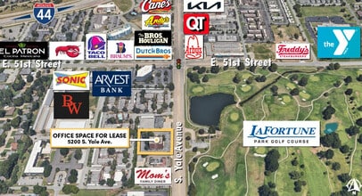 5200 S Yale Ave, Tulsa, OK - Aérien  Vue de la carte