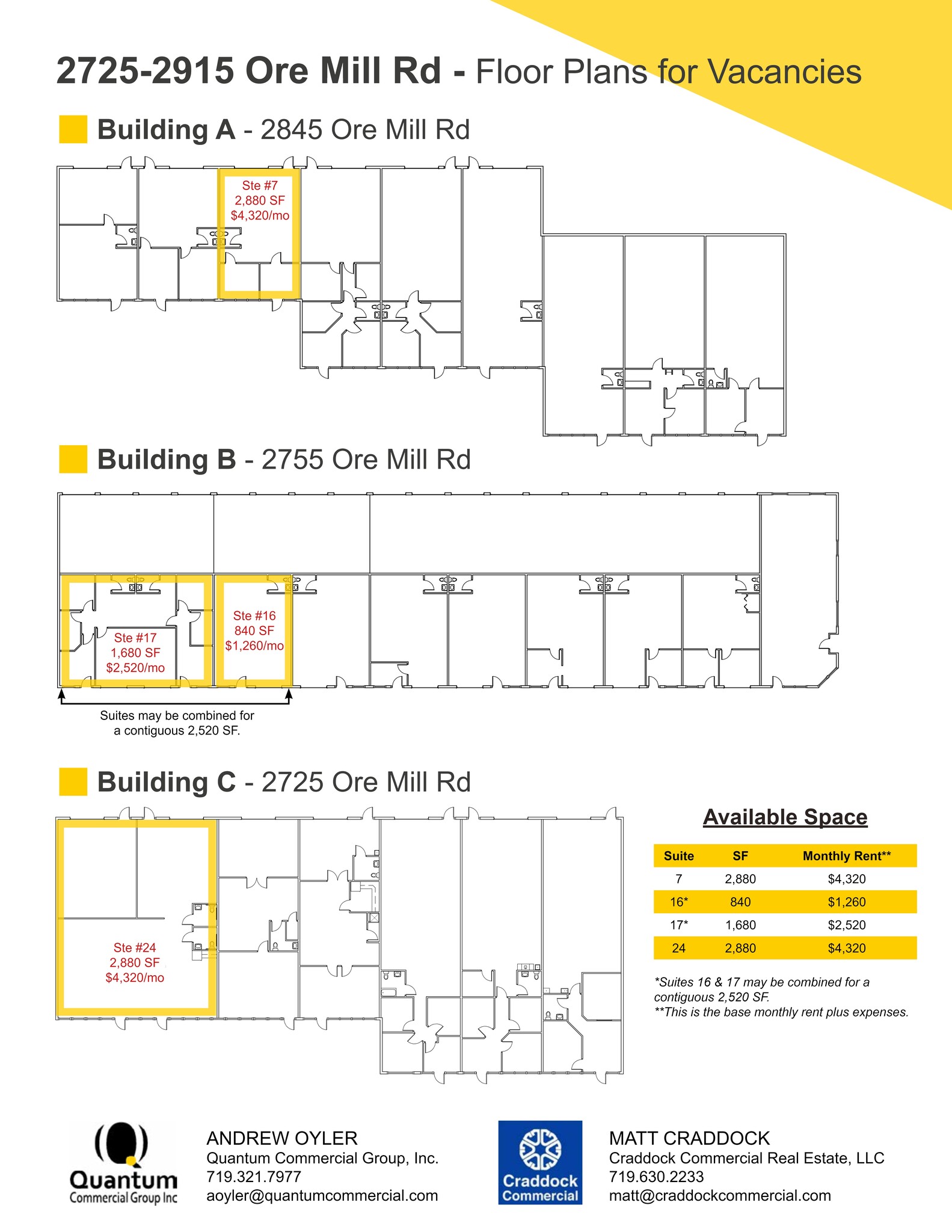 2725 Ore Mill Rd, Colorado Springs, CO for lease Site Plan- Image 1 of 1