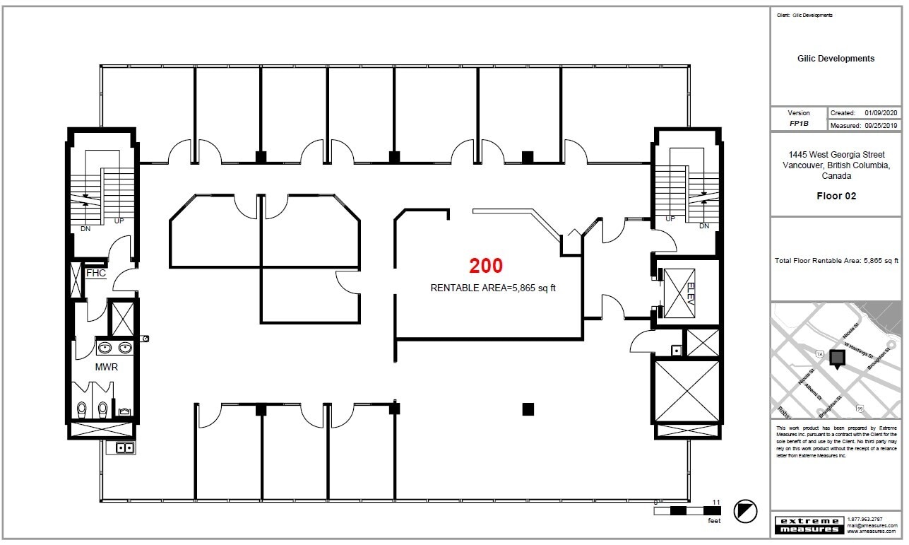 1445 W Georgia St, Vancouver, BC à louer Plan d’étage- Image 1 de 1