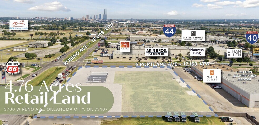 3700 W Reno Ave, Oklahoma City, OK for sale - Aerial - Image 3 of 3