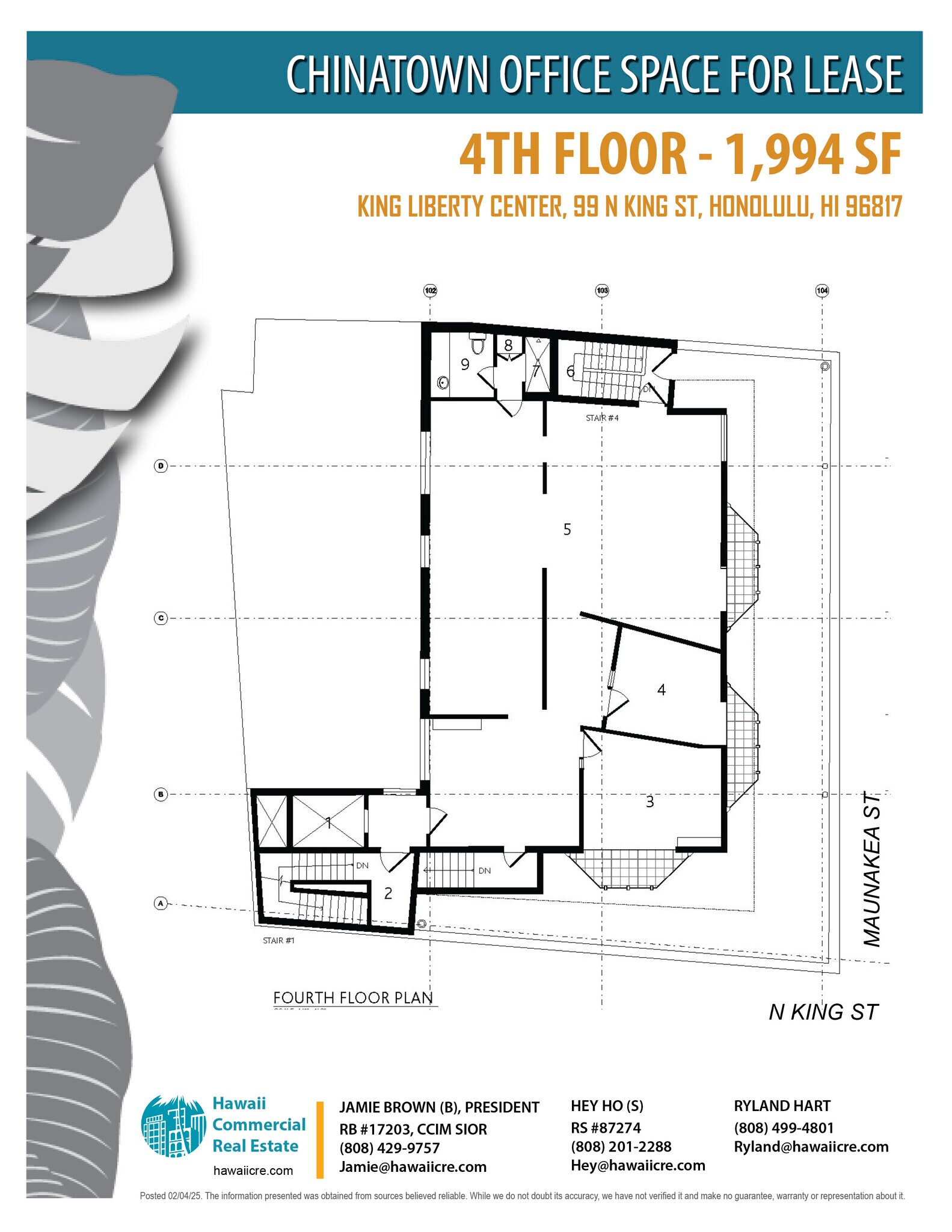 99 N King St, Honolulu, HI à louer Plan d’étage- Image 1 de 1