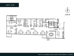 1017 N La Cienega Blvd, West Hollywood, CA à louer Plan d  tage- Image 1 de 2