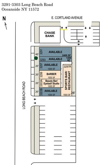 Plus de détails pour 3291-3303 Long Beach Rd, Oceanside, NY - Commerce de détail à louer