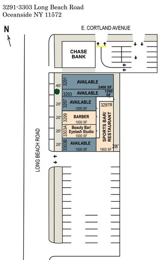 More details for 3291-3303 Long Beach Rd, Oceanside, NY - Retail for Lease