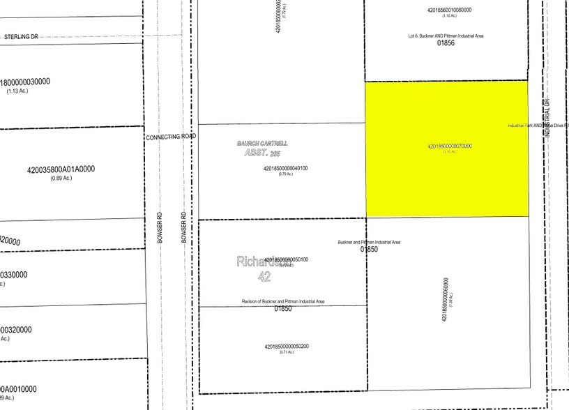 411 Industrial Dr, Richardson, TX à louer - Plan cadastral - Image 2 de 4