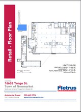 16635 Yonge St, Newmarket, ON à louer Plan d’étage- Image 1 de 1