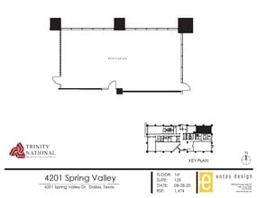 4201 Spring Valley Rd, Dallas, TX à louer Plan d’étage- Image 1 de 1