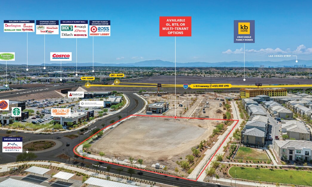 NEC Vitality Dr. & True N St. Dr, Henderson, NV for lease Aerial- Image 1 of 5