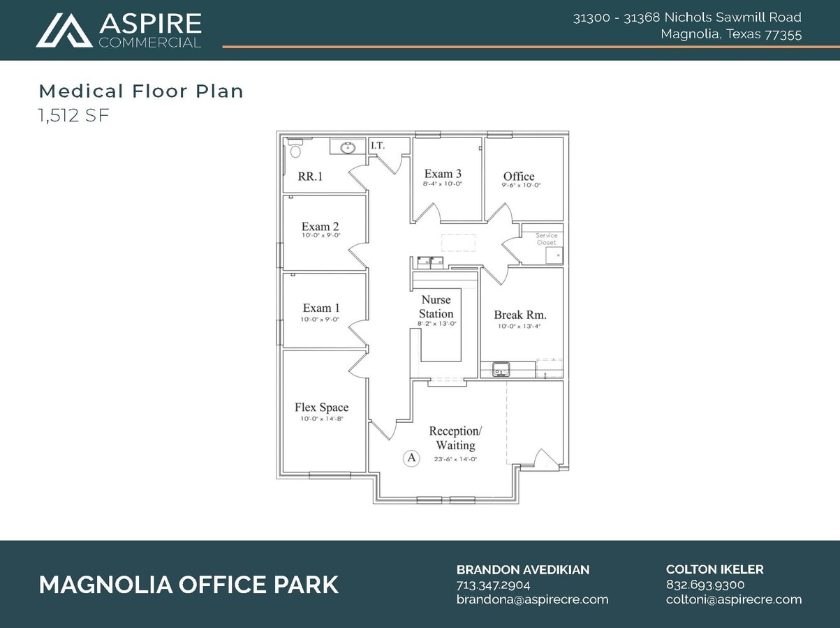 31300-31368 Nichols Sawmill Rd, Magnolia, TX 77355 - Unit 7-B -  - Floor Plan - Image 1 of 1