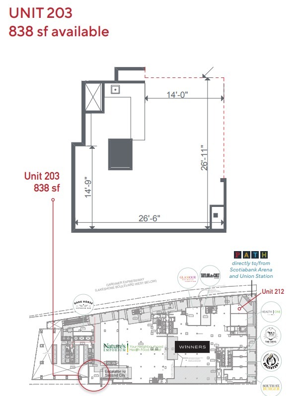 1 York St, Toronto, ON for lease Floor Plan- Image 1 of 1