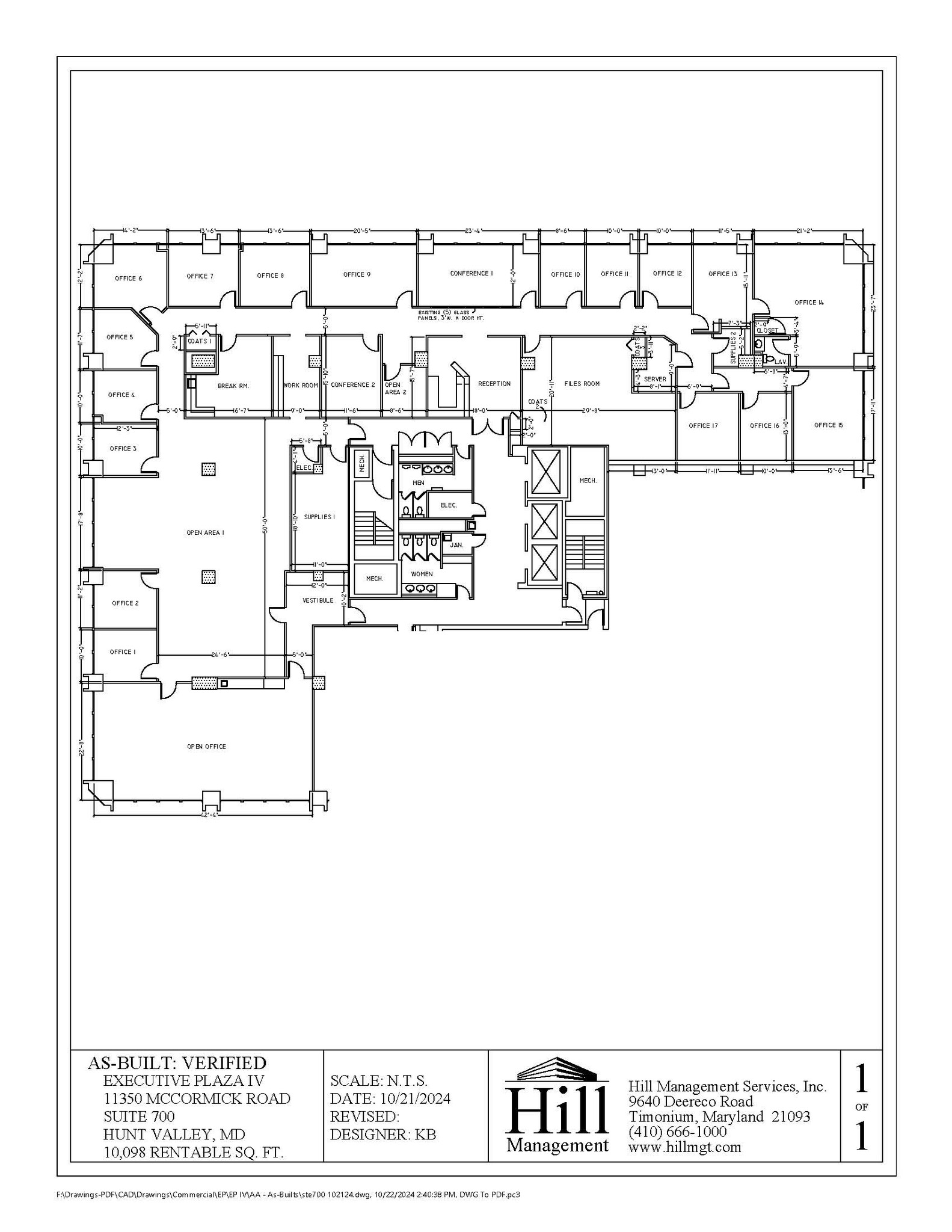 11350 McCormick Rd, Hunt Valley, MD à louer Plan d’étage- Image 1 de 1