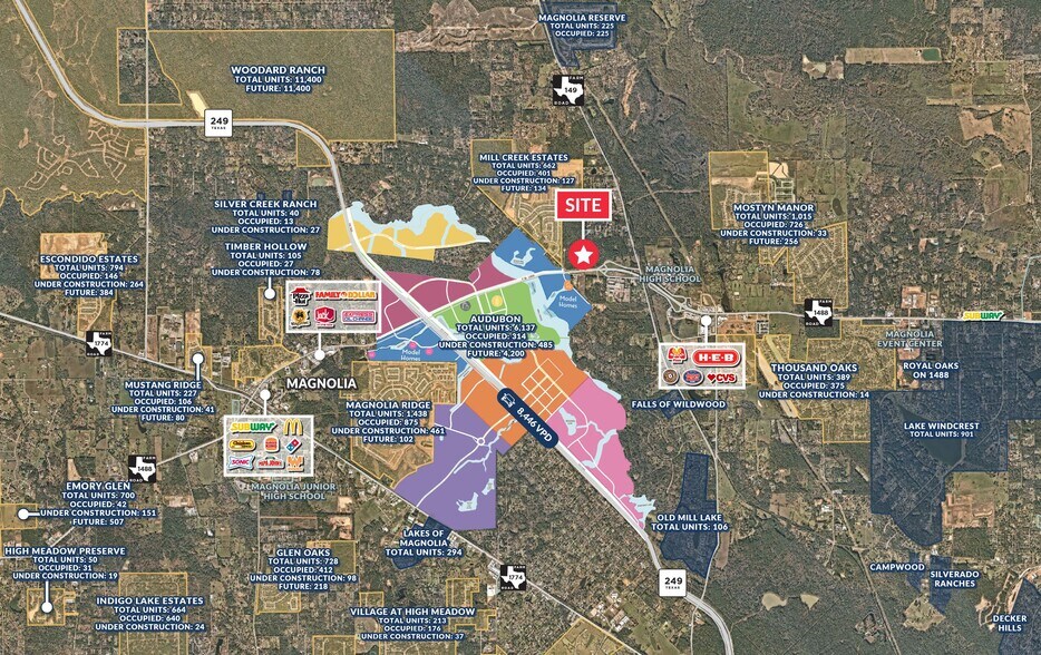 NWQ of FM 1488 and SH 149, Magnolia, TX à louer - Aérien - Image 2 de 3